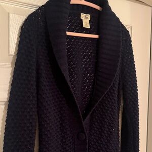 L.L. Bean Black Knit Cardigan